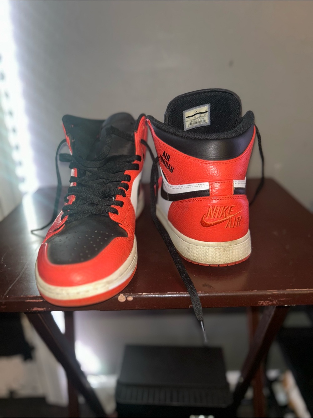 Jordan Rare Air Sneakers in Orange Black & White (no box)